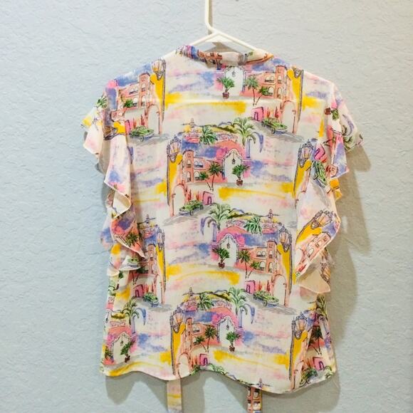 Shein tropical short sleeve top - Picture 5 of 6
